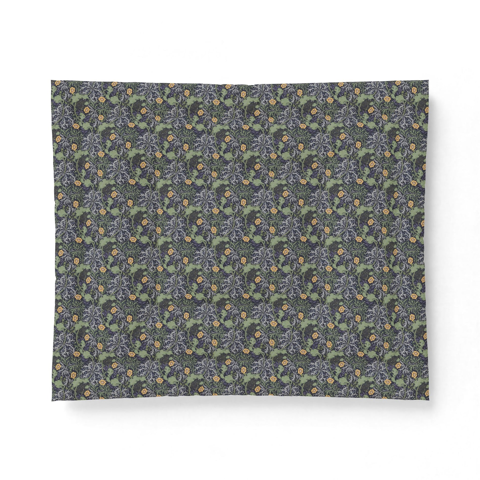 Floral patterned fabric swatch on a white background