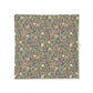 Floral patterned cotton fabric duvet cover on a white background