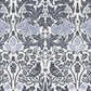 Decorative pattern with rabbits and birds on a gray background