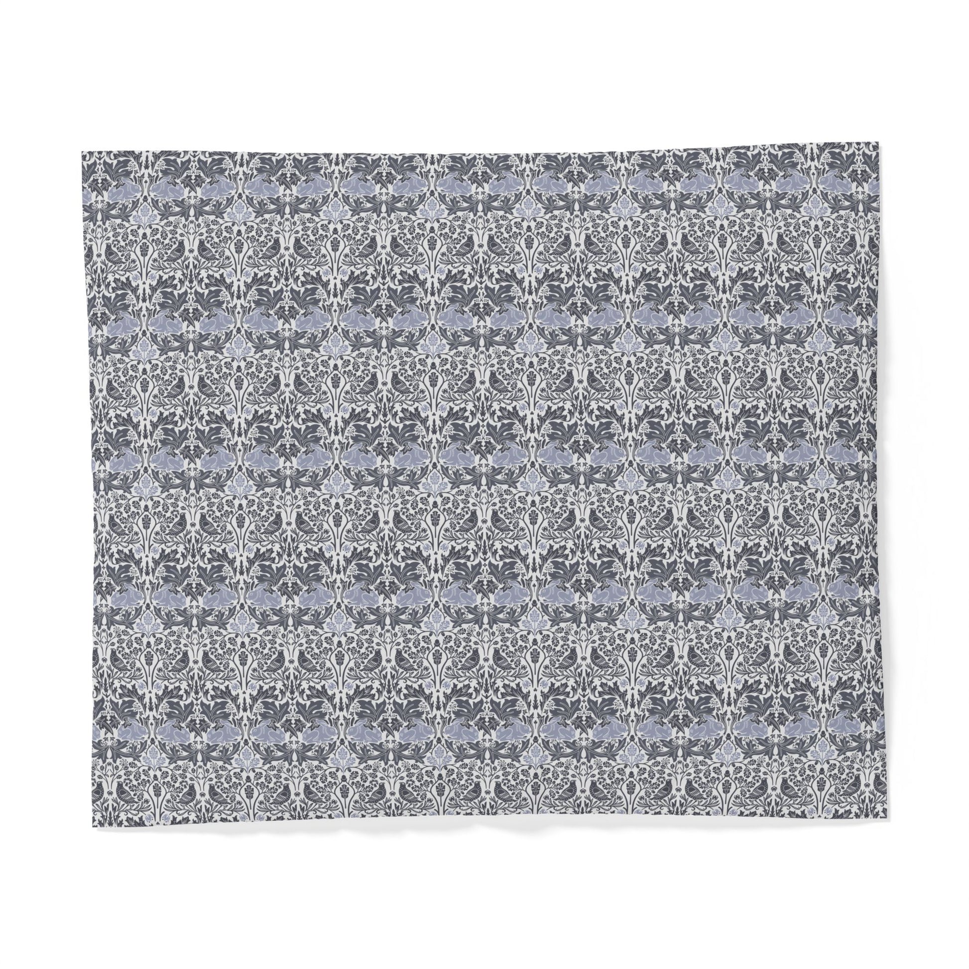 Patterned cotton duvet cover with a geometric design on a white background