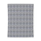 Patterned gray cotton duvet cover on a white background
