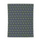 Floral patterned fabric cotton duvet cover on a white background