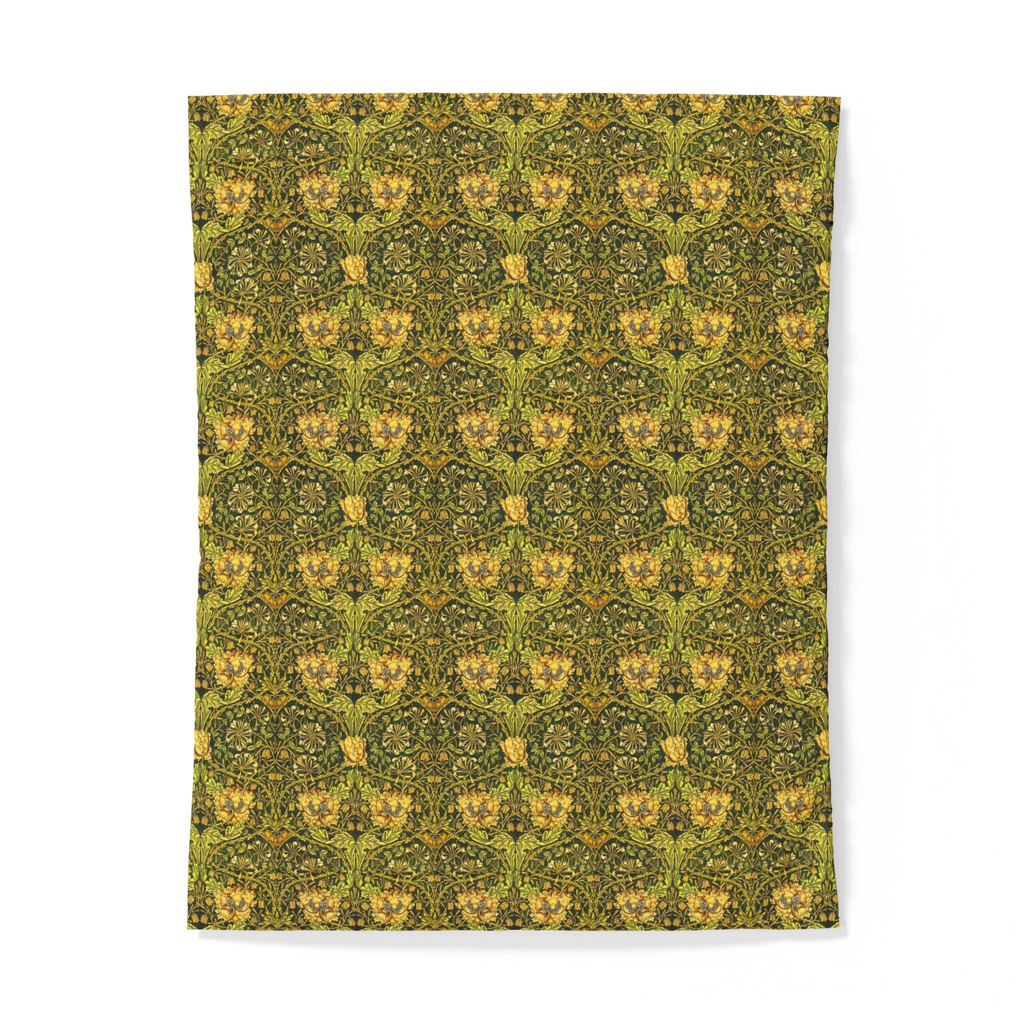 Patterned notebook with green and yellow design on a white background