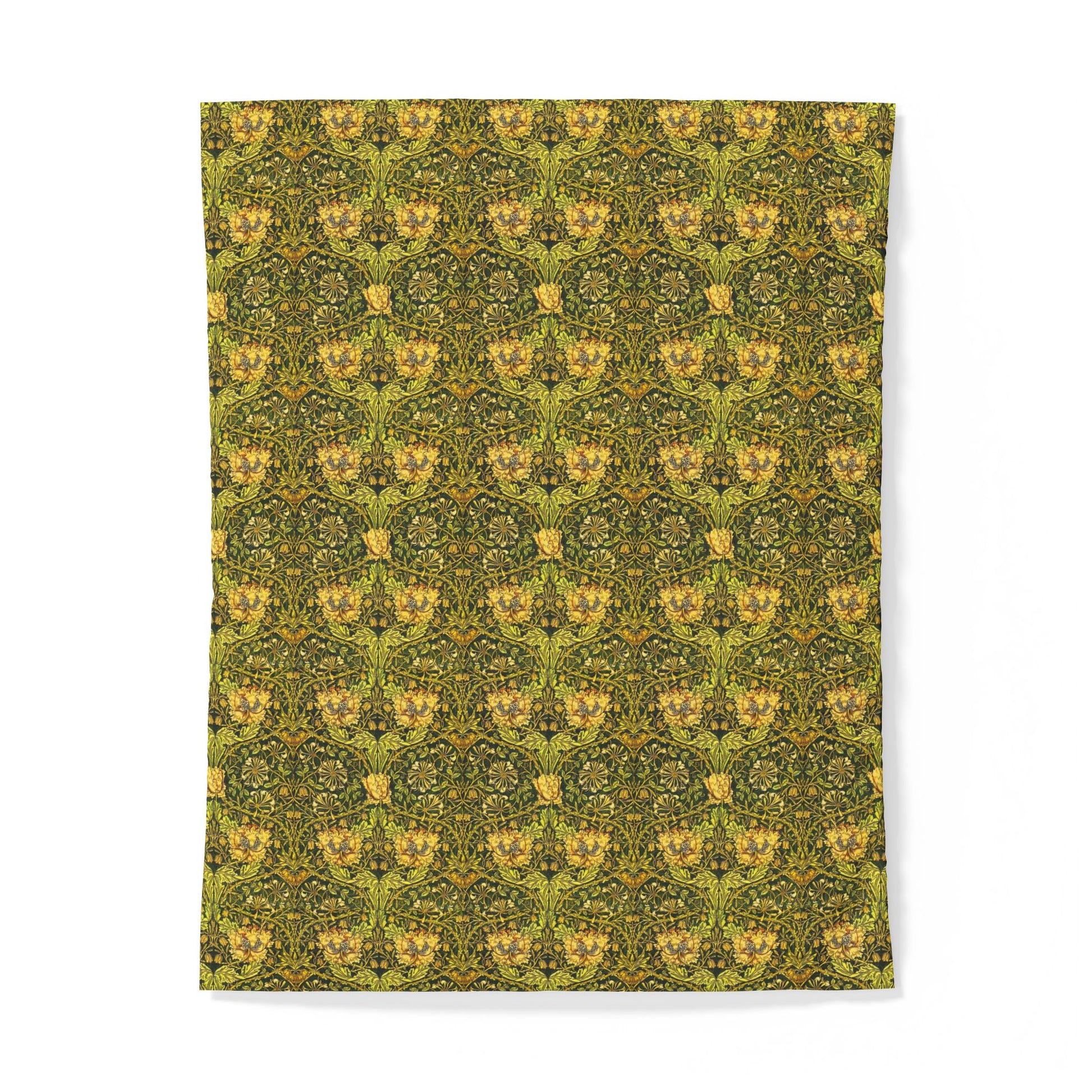 Patterned notebook with green and yellow design on a white background