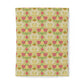 Cotton duvet cover with a floral pattern on a white background