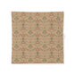 Patterned cotton fabric duvet cover with floral design on a beige background