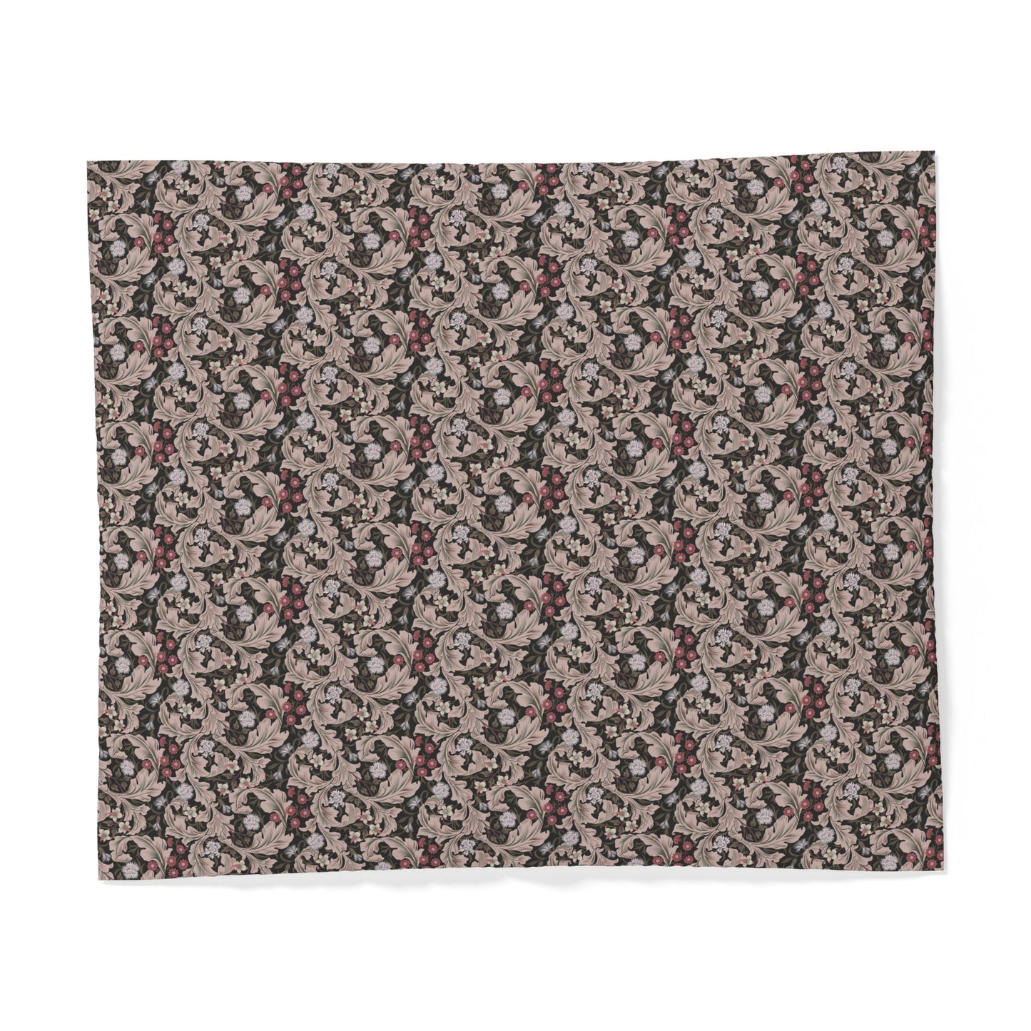 Floral patterned cotton duvet cover on a white background