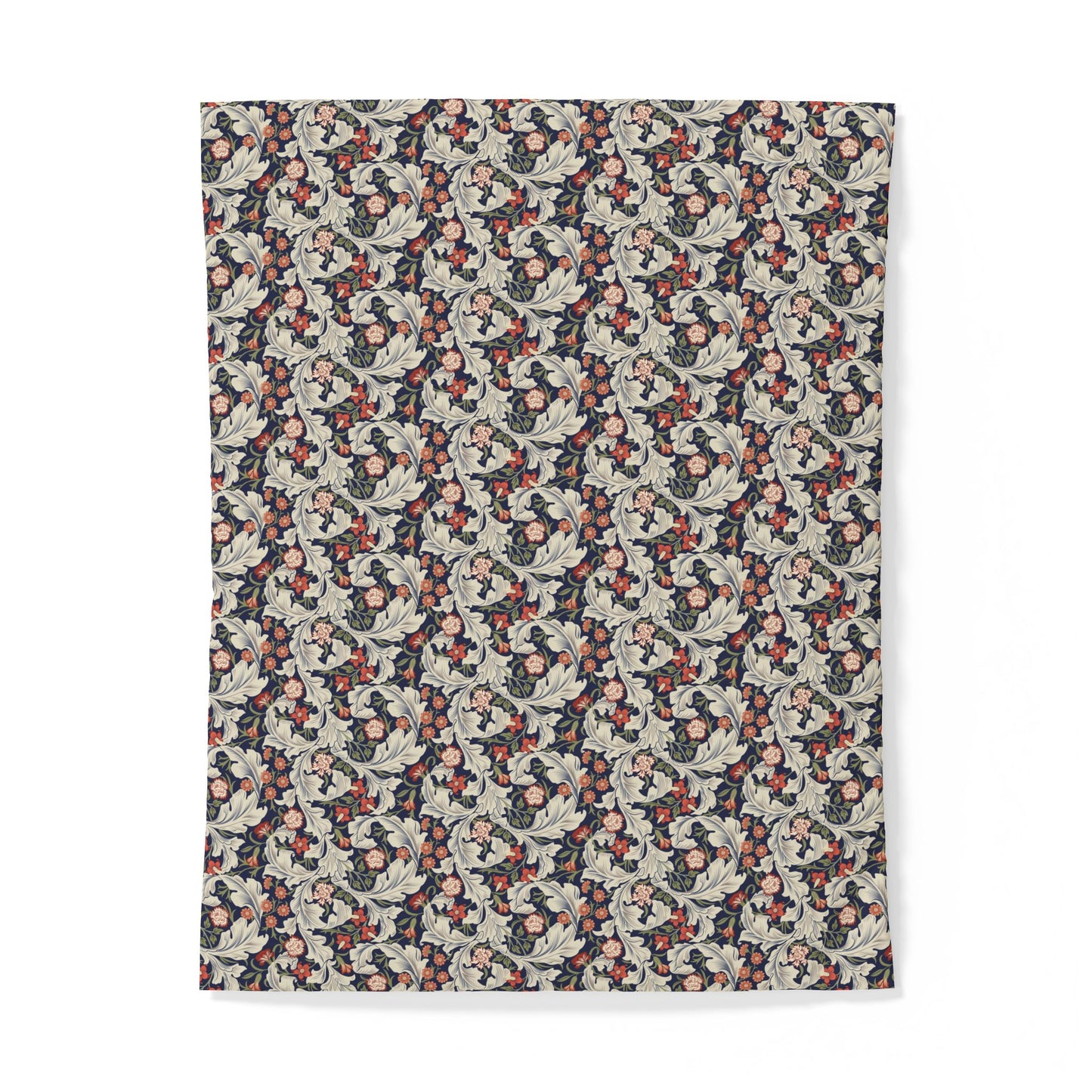 Floral patterned cotton duvet cover on a white background