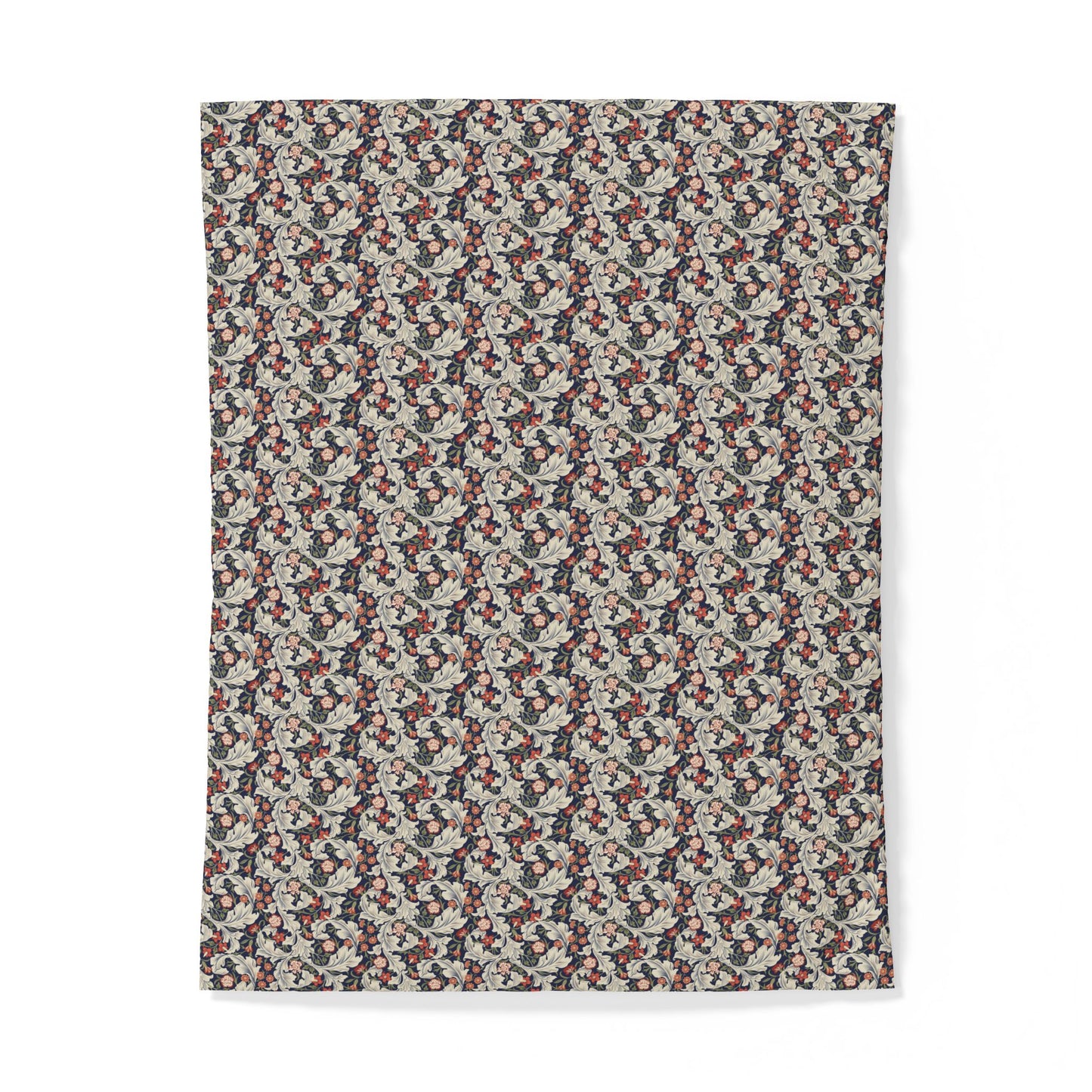 Floral patterned fabric swatch on a white background