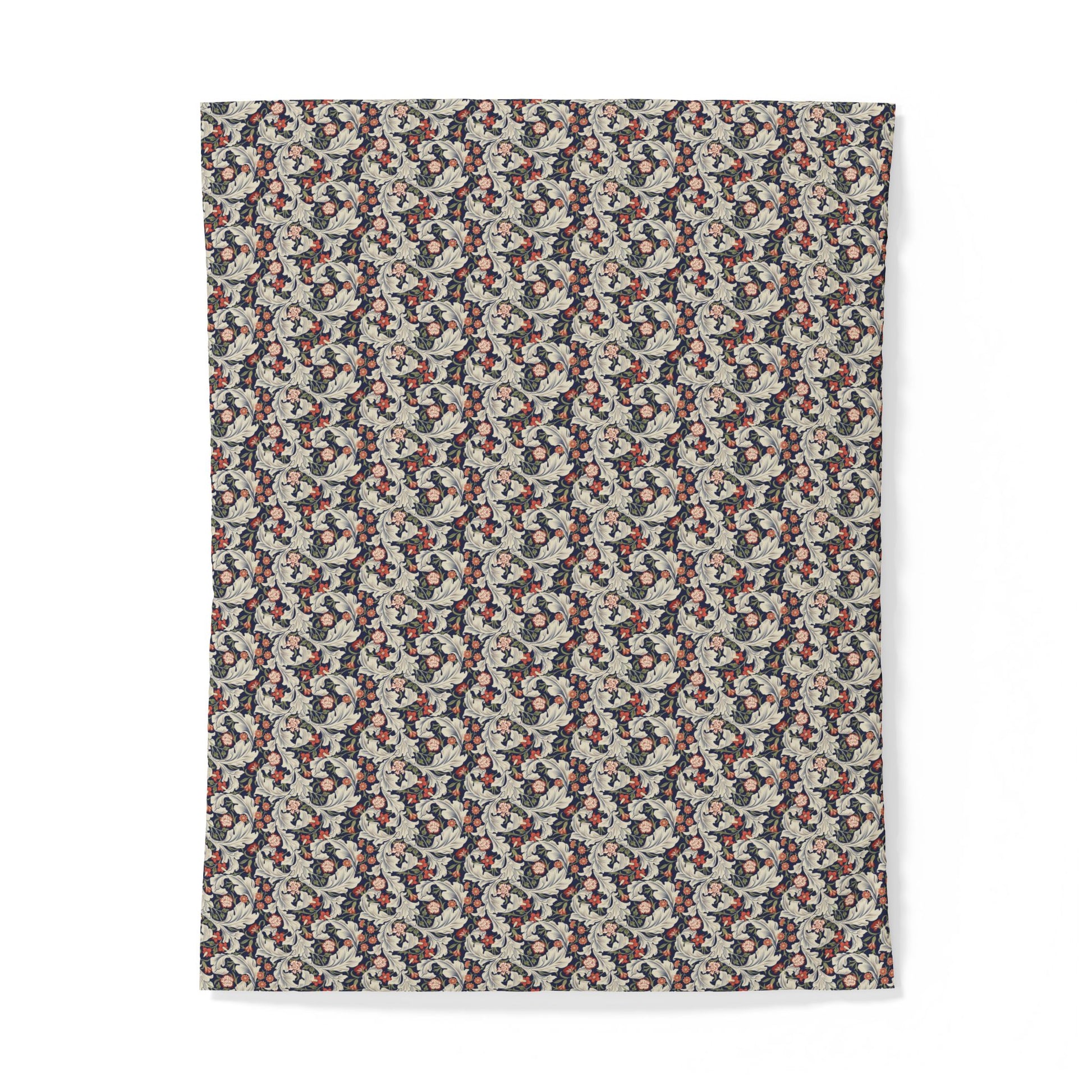 Floral patterned fabric swatch on a white background