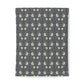 Floral patterned cotton fabric duvet cover on a white background