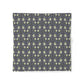 Patterned cotton fabric duvet cover with purple and white floral design