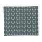 Patterned cotton fabric duvet cover with blue and white design on a white background