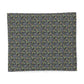 Floral patterned fabric swatch on a white background
