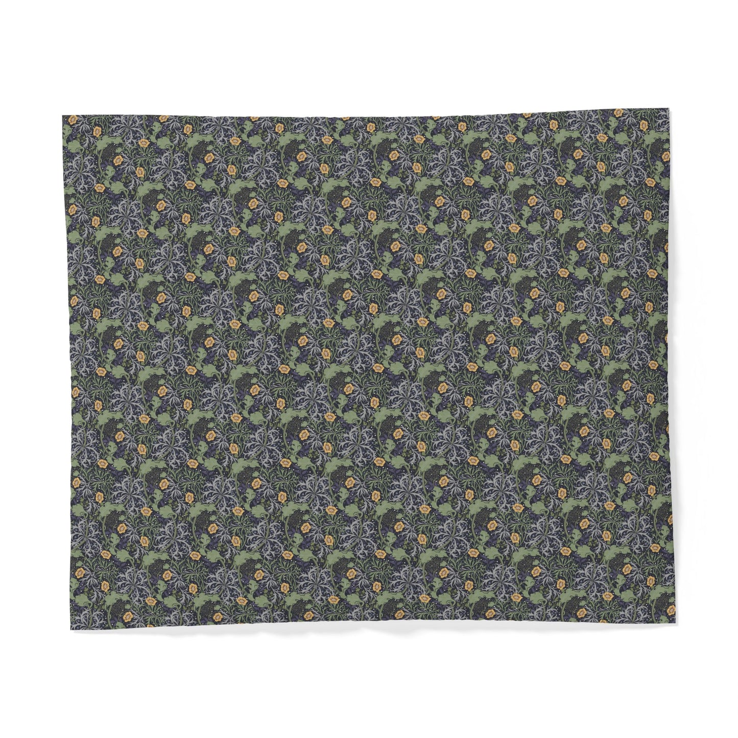 Floral patterned fabric swatch on a white background