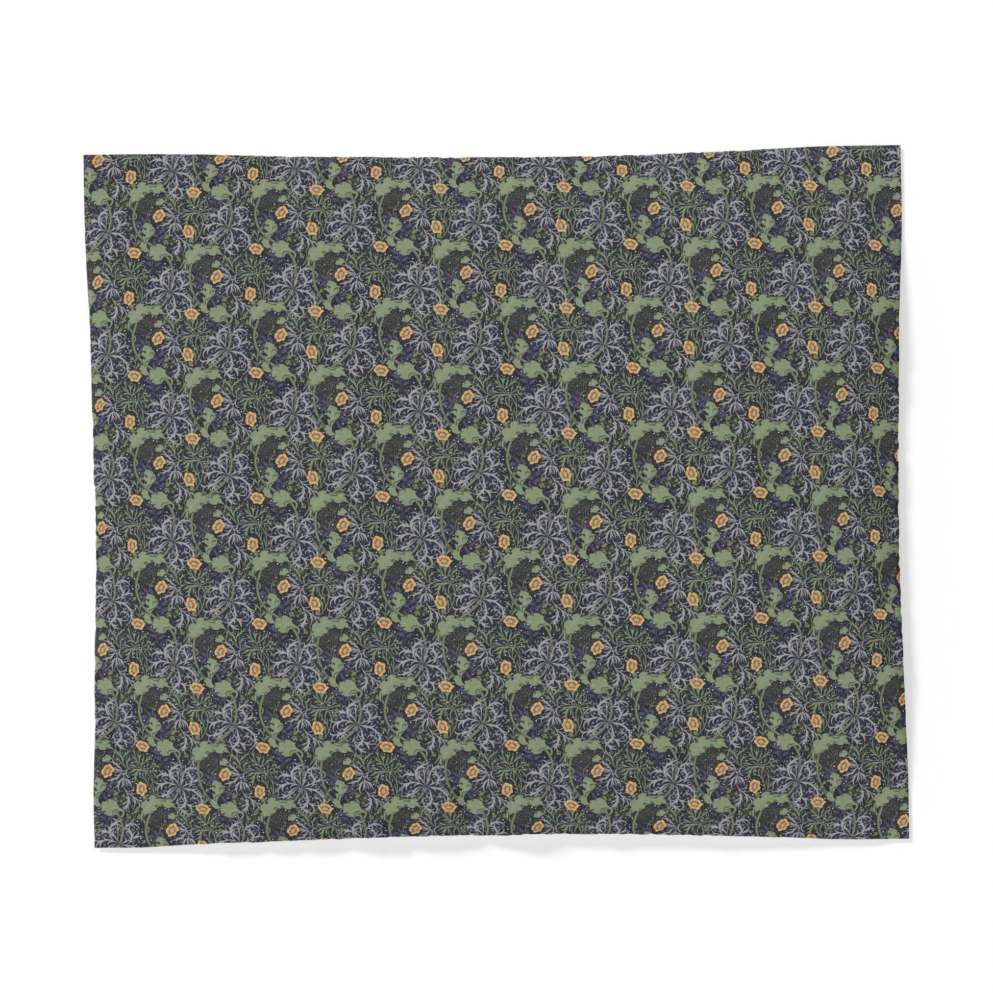 Floral patterned fabric swatch on a white background