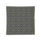 Floral patterned cotton fabric duvet cover on a white background