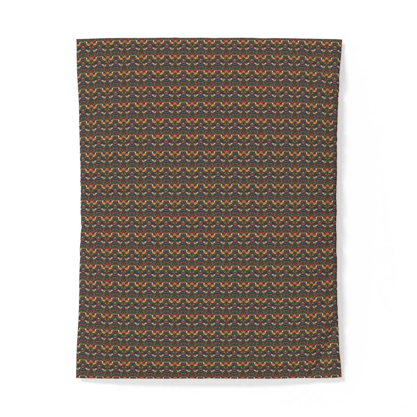 Patterned cotton fabric duvet cover on a white background