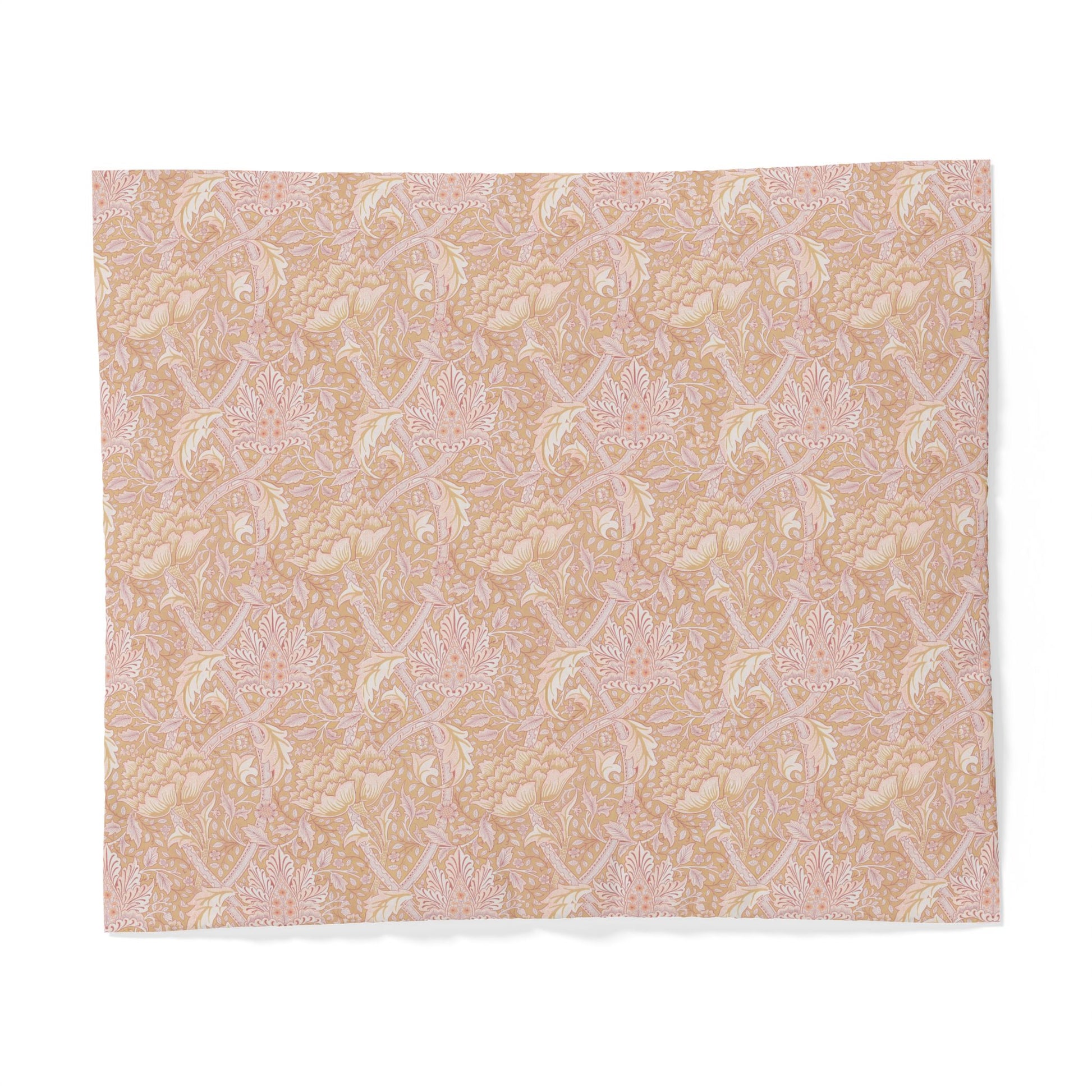 Patterned cotton fabric duvet cover on a white background
