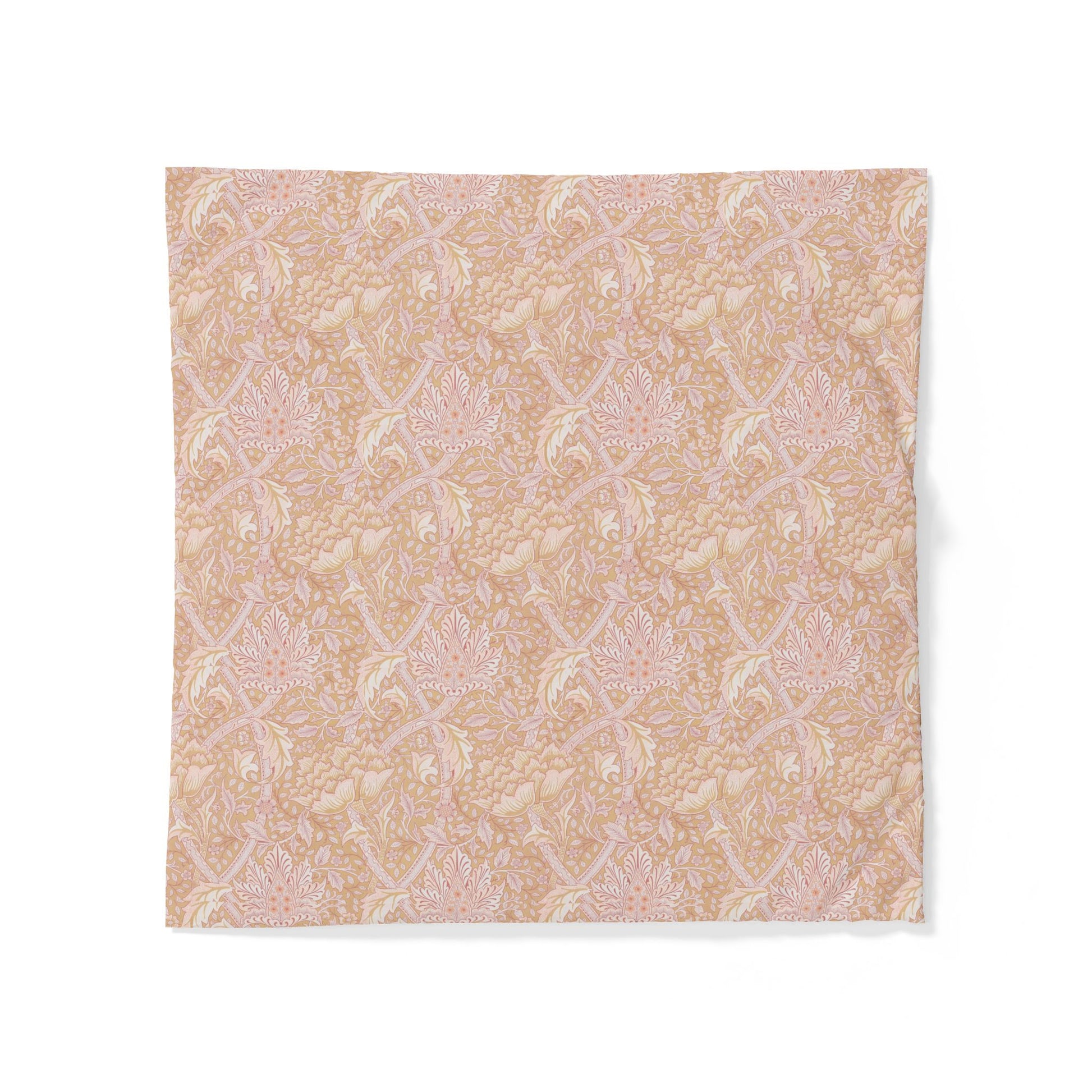 Patterned fabric swatch on a white background