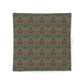 Floral patterned cotton fabric duvet cover on a white background
