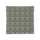 Patterned cotton duvet cover with a colorful design on a white background