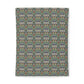 Patterned cotton fabric duvet cover with a repetitive design on a white background