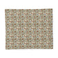 Patterned cotton fabric duvet cover with geometric design on a white background