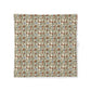 Patterned cotton fabric duvet cover with geometric design on a white background