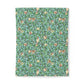 Floral patterned cotton duvet cover with green background