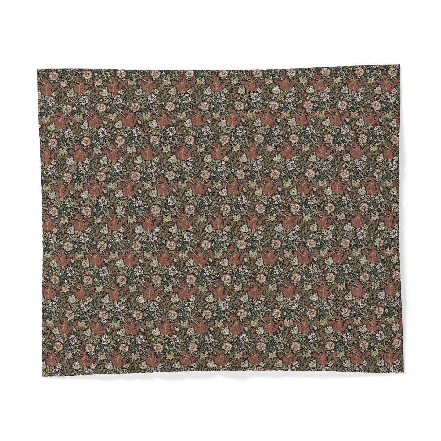 Floral patterned fabric on a white background