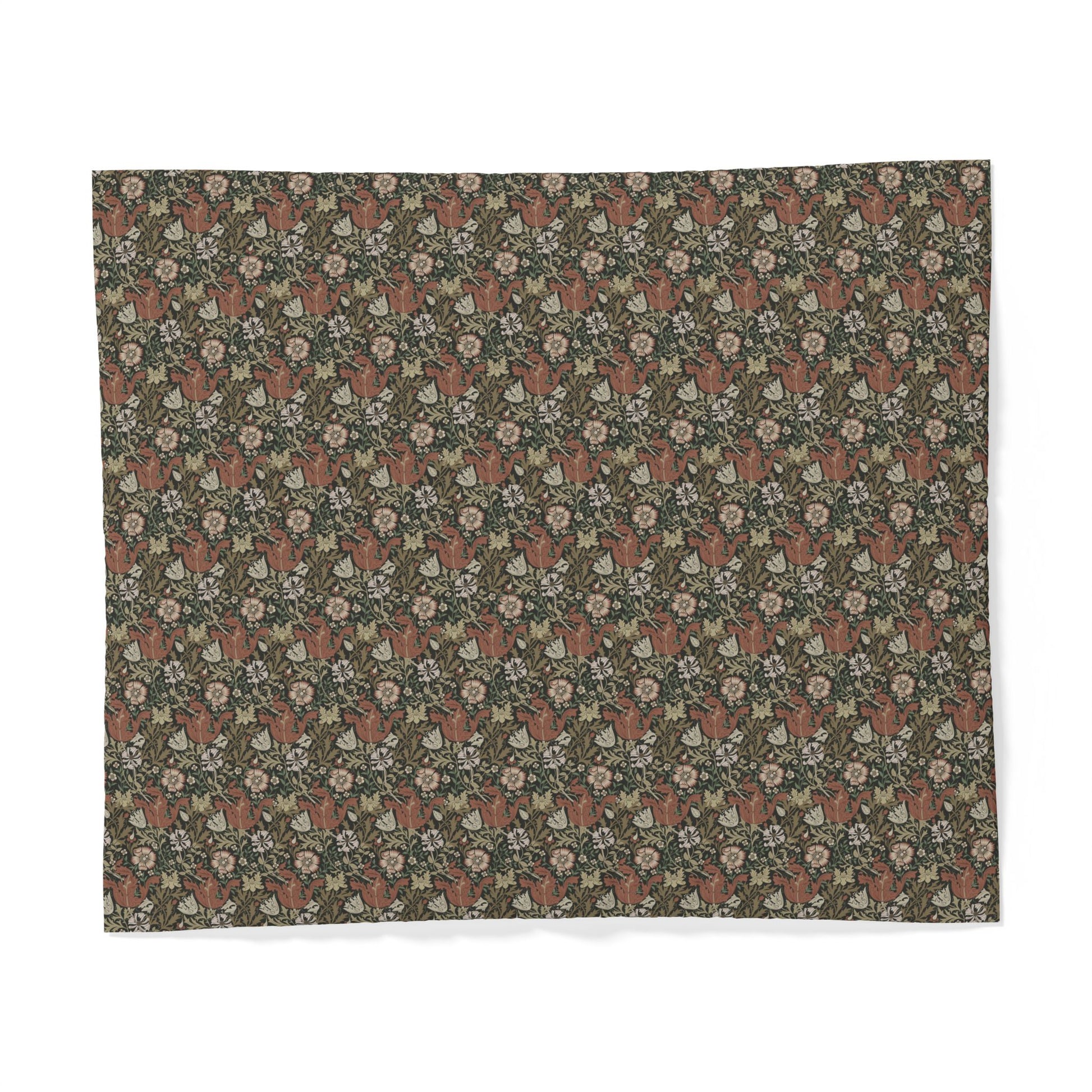 Floral patterned fabric on a white background