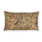 Decorative pillow with leaf pattern on a white background