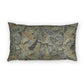 Decorative pillow with leaf pattern on a white background