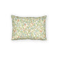 Decorative pillow with floral pattern on a white background