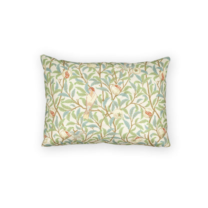 Decorative pillow with floral pattern on a white background