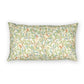 Decorative pillow with floral pattern on a white background
