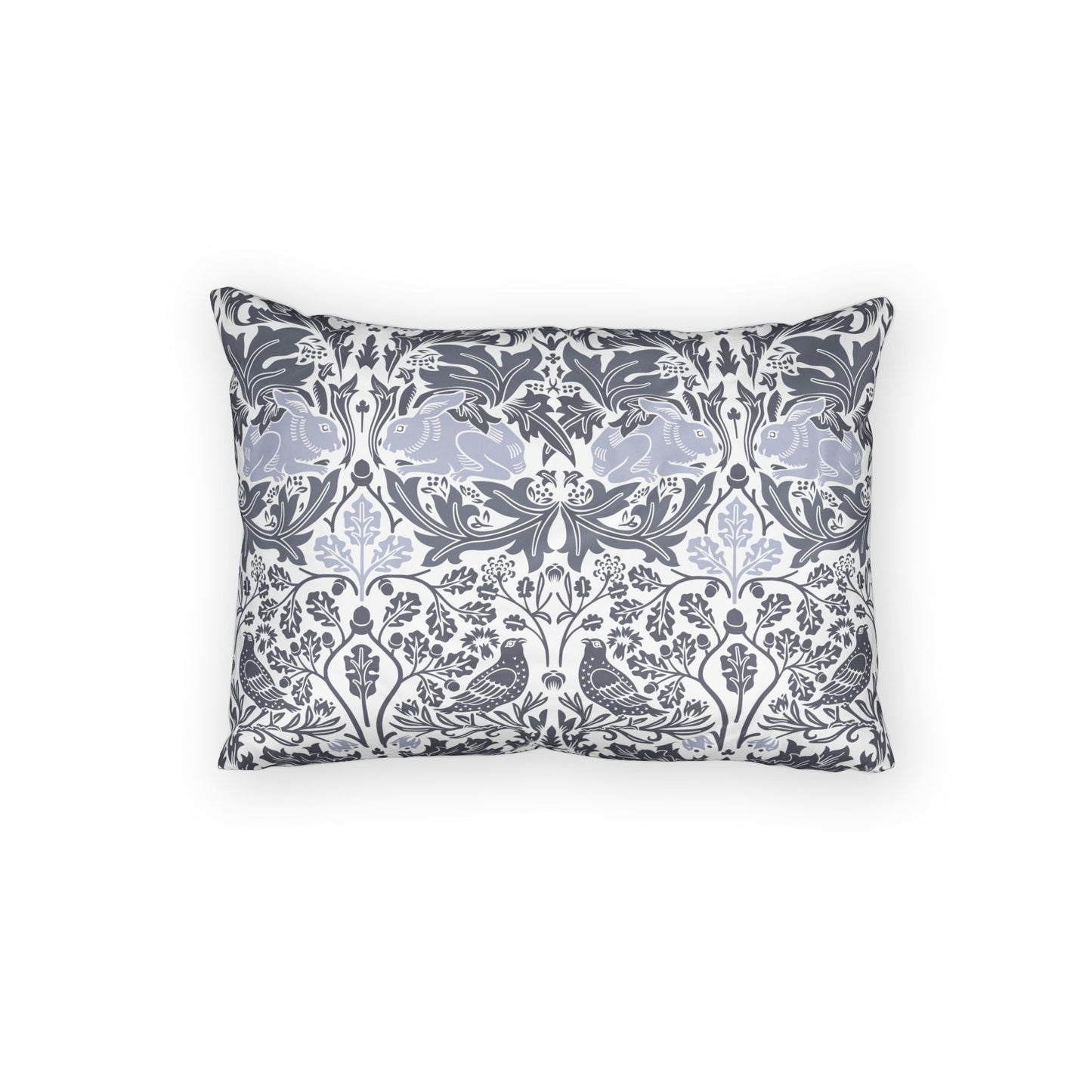 Decorative pillow with floral pattern on a white background