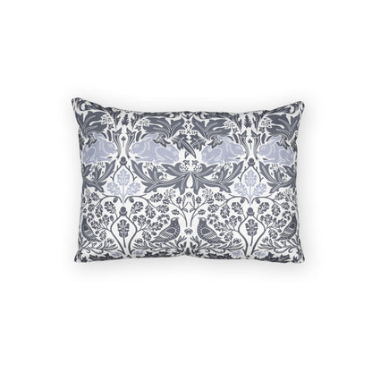 Decorative pillow with floral pattern on a white background