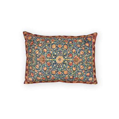 Decorative pillow with floral pattern on a white background