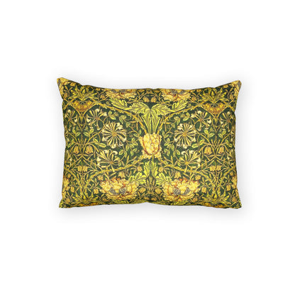 Decorative pillow with floral pattern on a white background