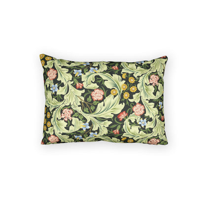 Decorative pillow with floral pattern on a white background