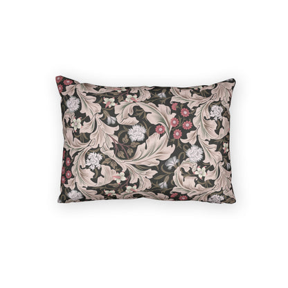 Decorative pillow with floral pattern on a white background