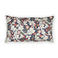 Floral patterned pillow on a white background