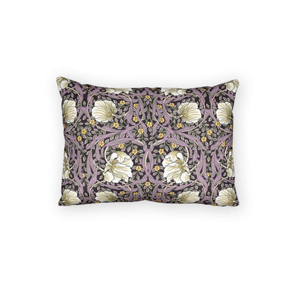 Floral patterned pillow on a white background