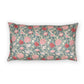 Floral patterned pillow on a white background