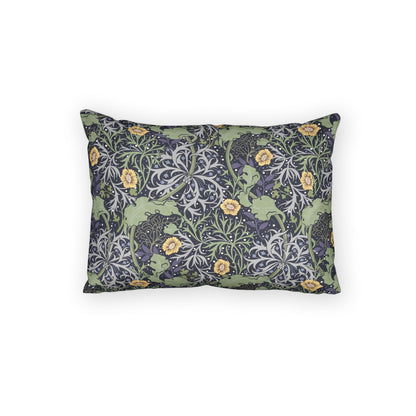 Decorative pillow with floral pattern on a white background