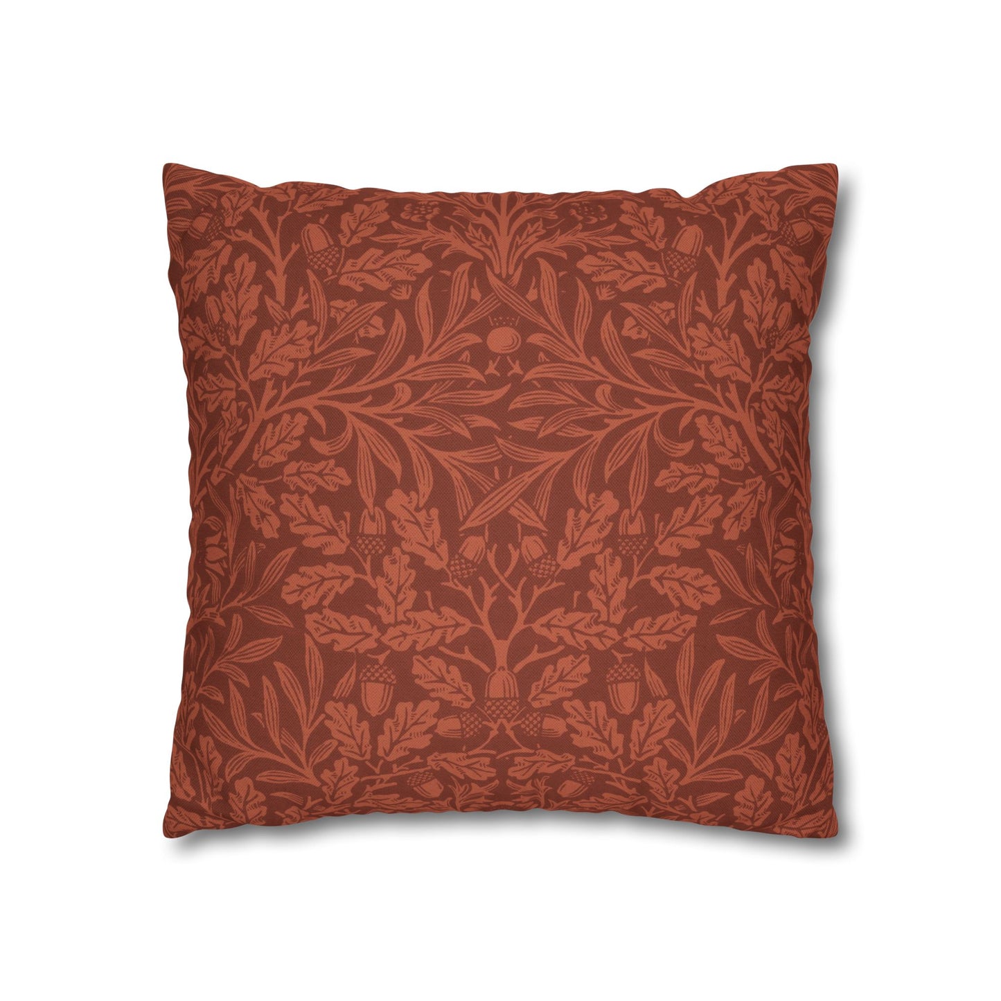 Cushion Cover inspired by William Morris - Acorns & Oak Leaves Collection (Rust)