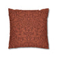 Decorative pillow with leaf pattern on a white background