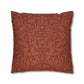 Decorative pillow with a leaf pattern on a white background